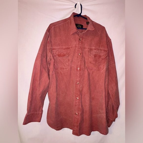 RedHead Men's Casual Button Down Shirt - Rust Red - Picture 1 of 10